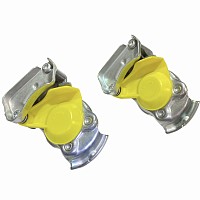 Соединительные головки жёлтые комплектт 2шт. простая+автоматическая (прицеп-тягач) M22x1.5 Mercedes Benz/MAN/DAF/Scania Wabco | ТопДизель