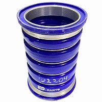 Патрубок интеркулера D=100, L=145 верхний синий 5 колец Volvo FH12/FH13/FH16/FM9/FM12/FM13 HD-Parts | ТопДизель