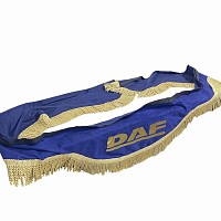 Ламбрекен лобового стекла угол DAF (польская ткань) Синий ДП | ТопДизель