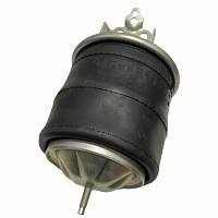 Пневмоподушка со стаканом 1 шпилька-штуцер M16/24 смещение 80+кронштейн поршень стальной 1 шпилька M14 Volvo FM/FH9/12/16 Airtech | ТопДизель