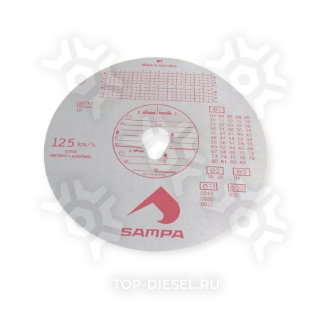 09207301 Шайбы тахографа комплект 100шт 125км/ч 1250EC универсальные Sampa купить рис.3
