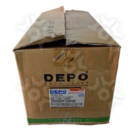 4501103RLDHEM Фара правая ксенон D2S/H1/PY21W/W5W/24V DAF XF105/CF Depo купить рис.4
